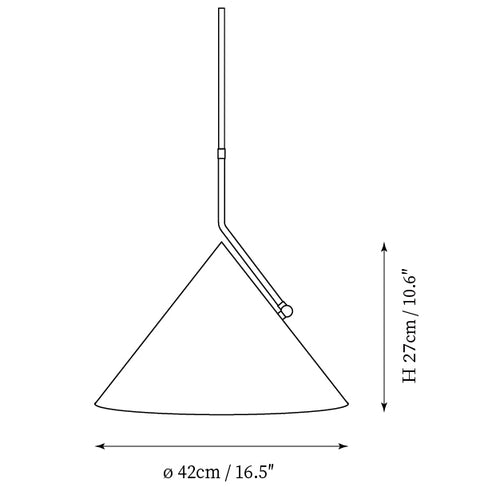 ∅ 16,5″ × H 10,6″ / Dia 42 cm × H 27 cm