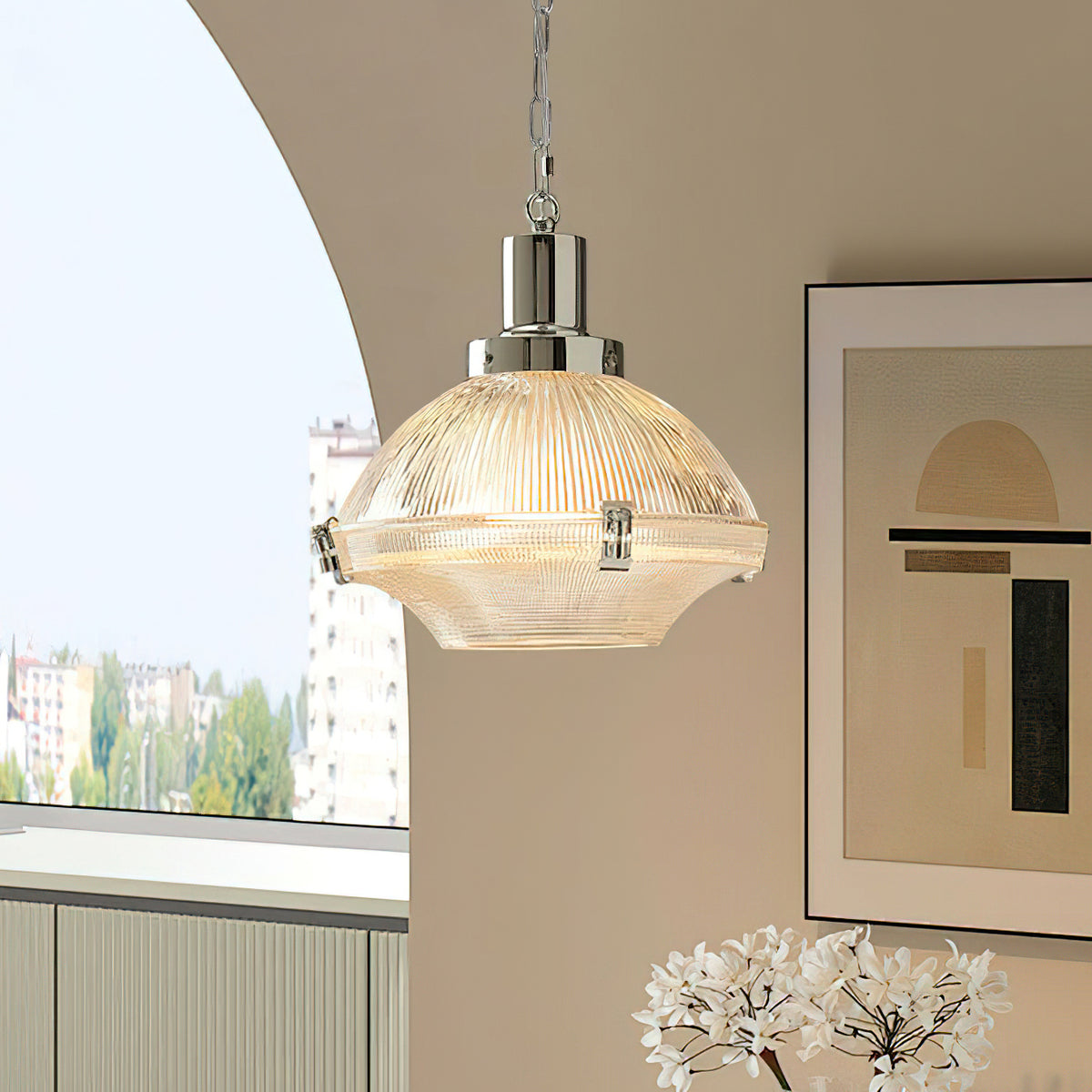 Sloane Ribbed Pendant Light – detail 2