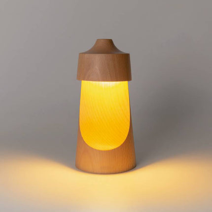 Solid Wood Half-Moon Table lamp