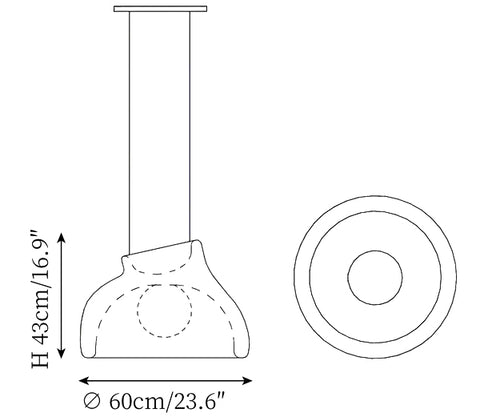 Echora Pendant Lamp — Dimension drawings 1