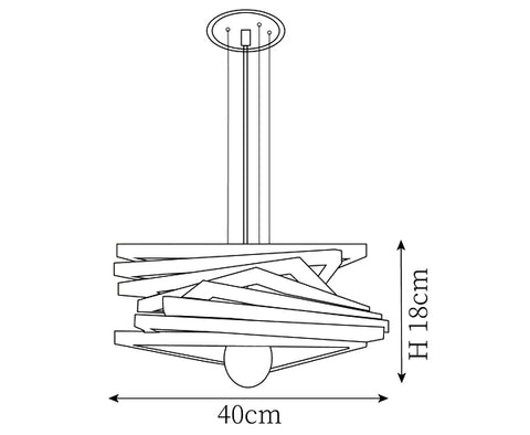Suspension Triangle Spirale — Plans de dimensions 1