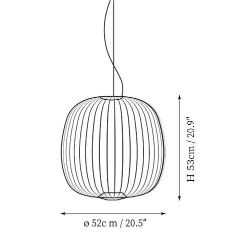 Spokes Large Pendant Lamp — Dimension drawings 1