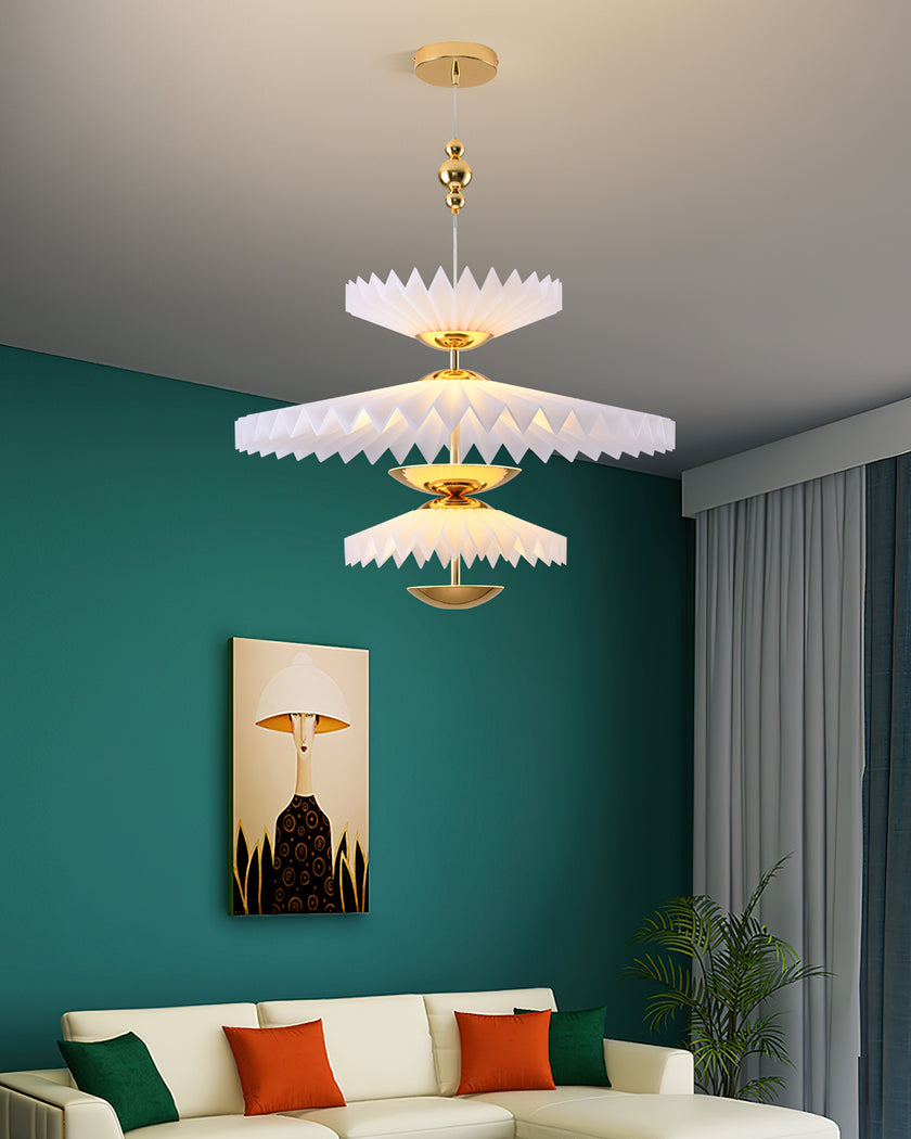 Stacked Paper Chandelier