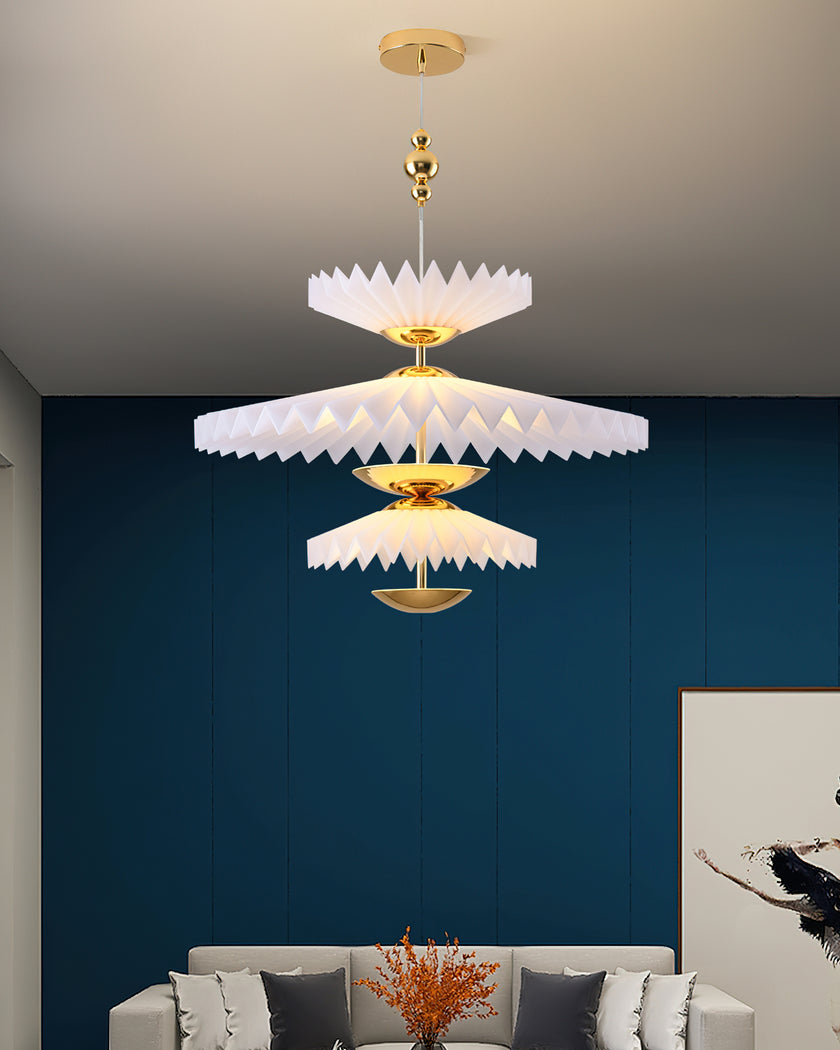 Stacked Paper Chandelier