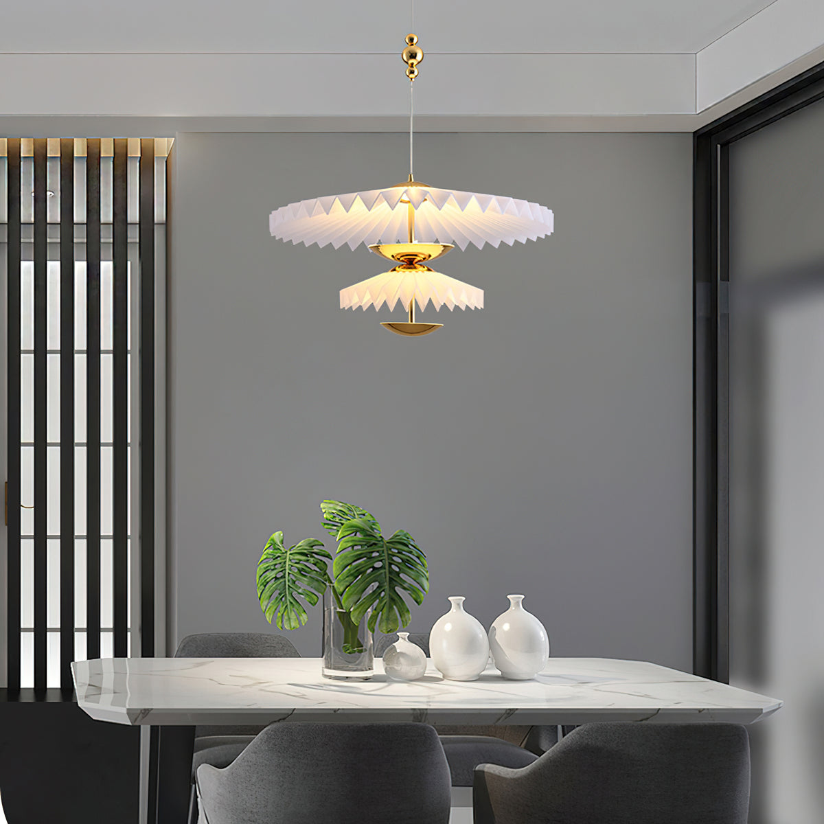 Stacked Paper Chandelier – detail 2