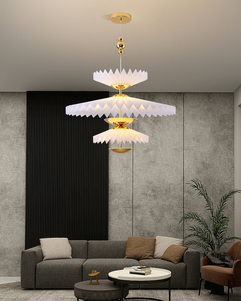 Stacked Paper Chandelier