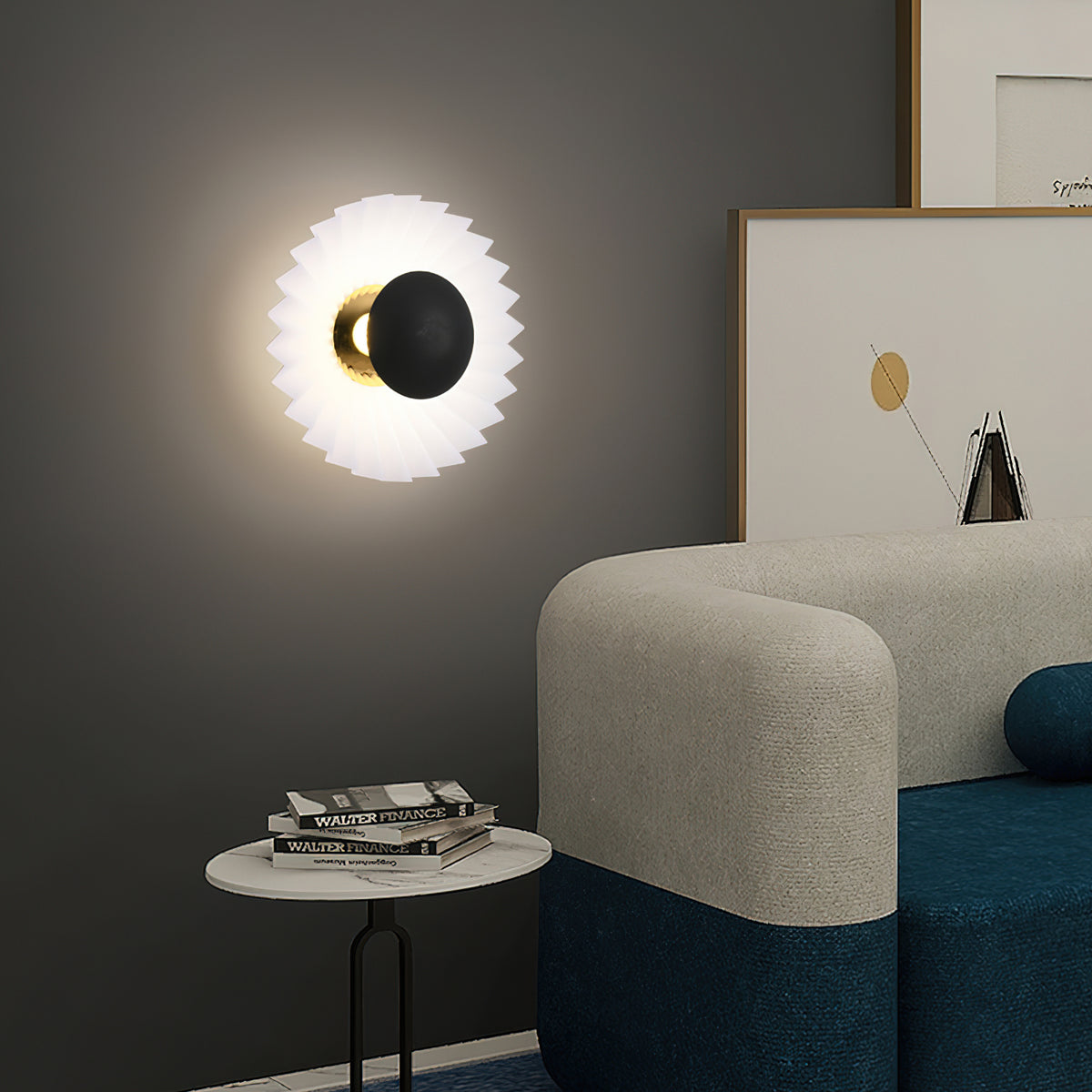 Stacked Paper Wall Lamp – detail 2