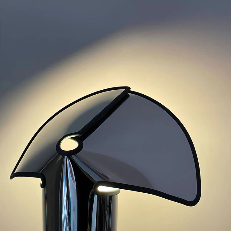 Hut-Stehlampe aus Edelstahl