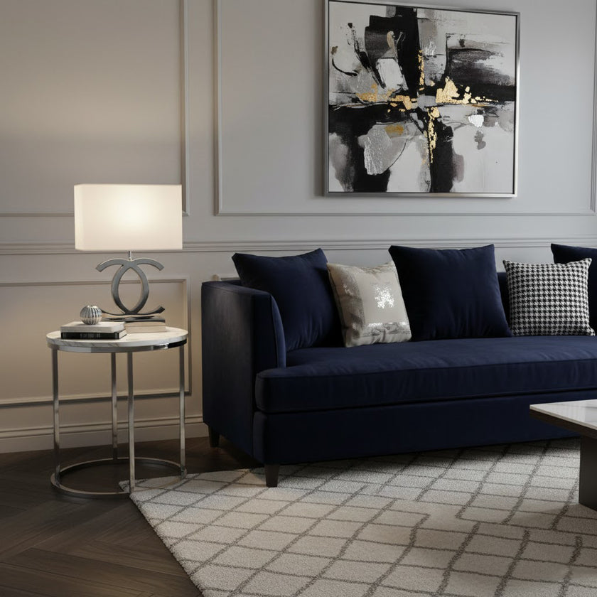 Tischleuchte aus Edelstahl