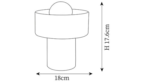 Stone Table Lamp — Dimension drawings 1