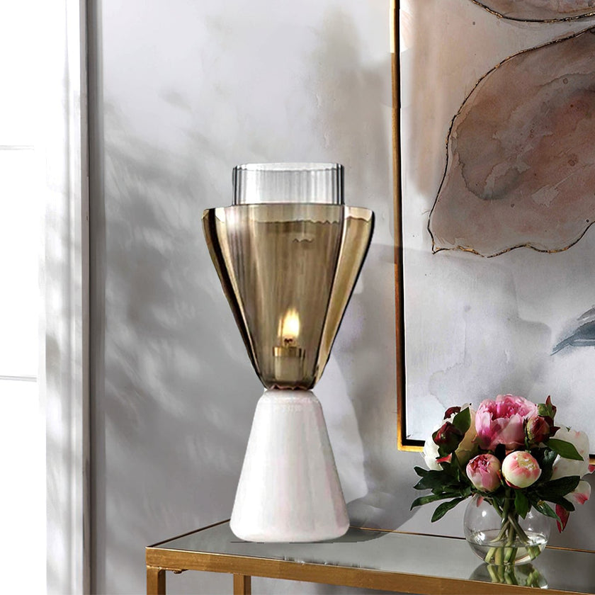 Tapered Glass Table Lamp