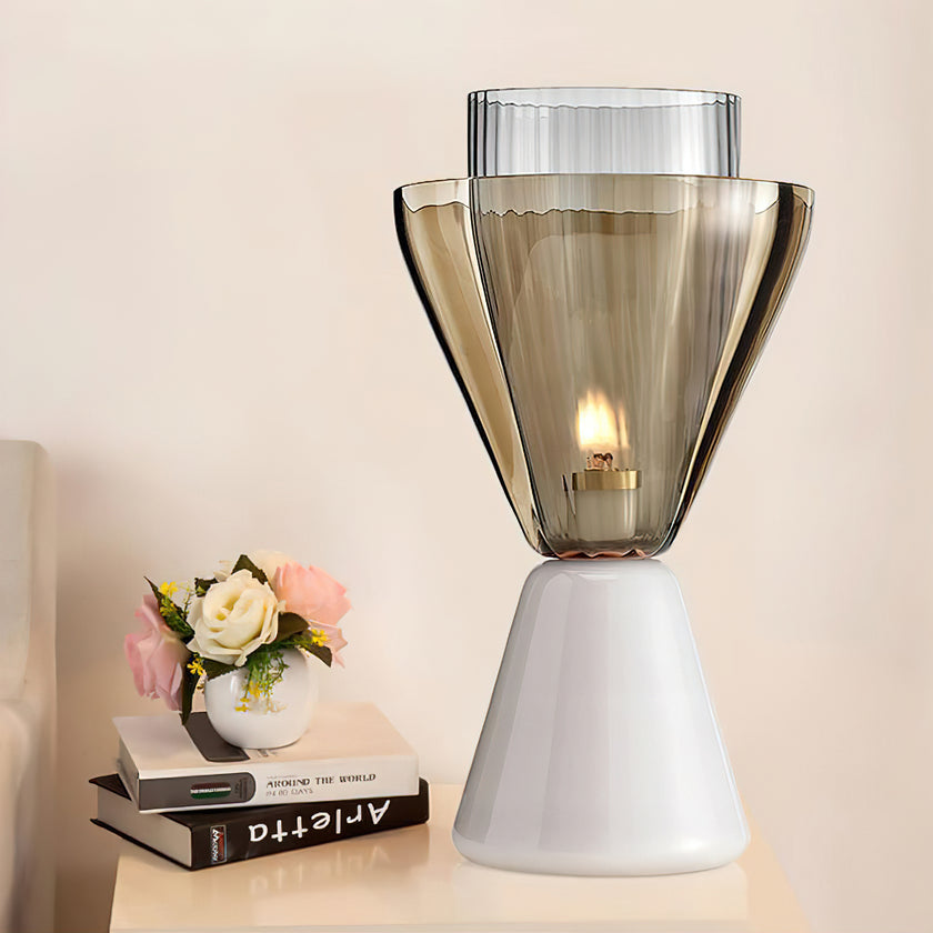 Tapered Glass Table Lamp