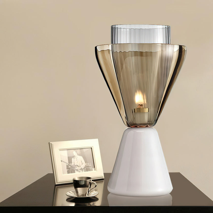 Tapered Glass Table Lamp