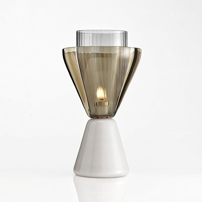 Tapered Glass Table Lamp