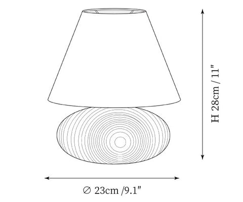 Tavaryn Table Lamp — Dimension drawings 1