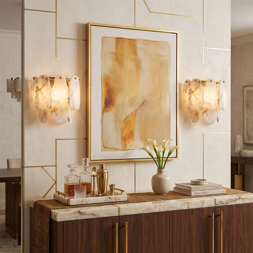Tennyson Alabaster Wall Sconce