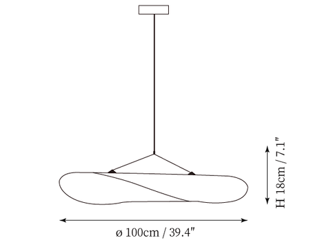 Lampe Suspendue Tense Tyvek — Plans de dimensions 1