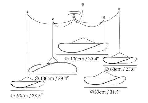 Tense Pendant Lamp — Dimension drawings 3