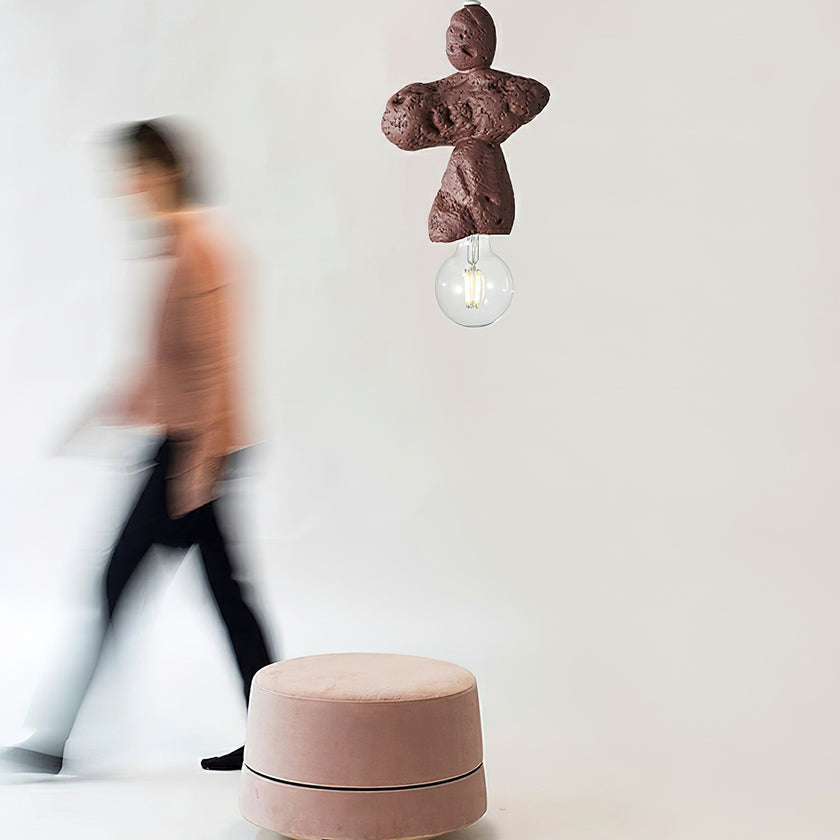 Terracotta Rock Pendant Light