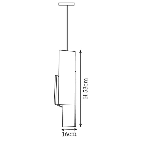 Terrazzo Piece Pendant Light — Dimension drawings 1