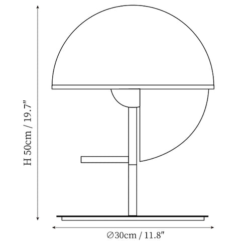 Lampe de Table Theia — Plans de dimensions 1