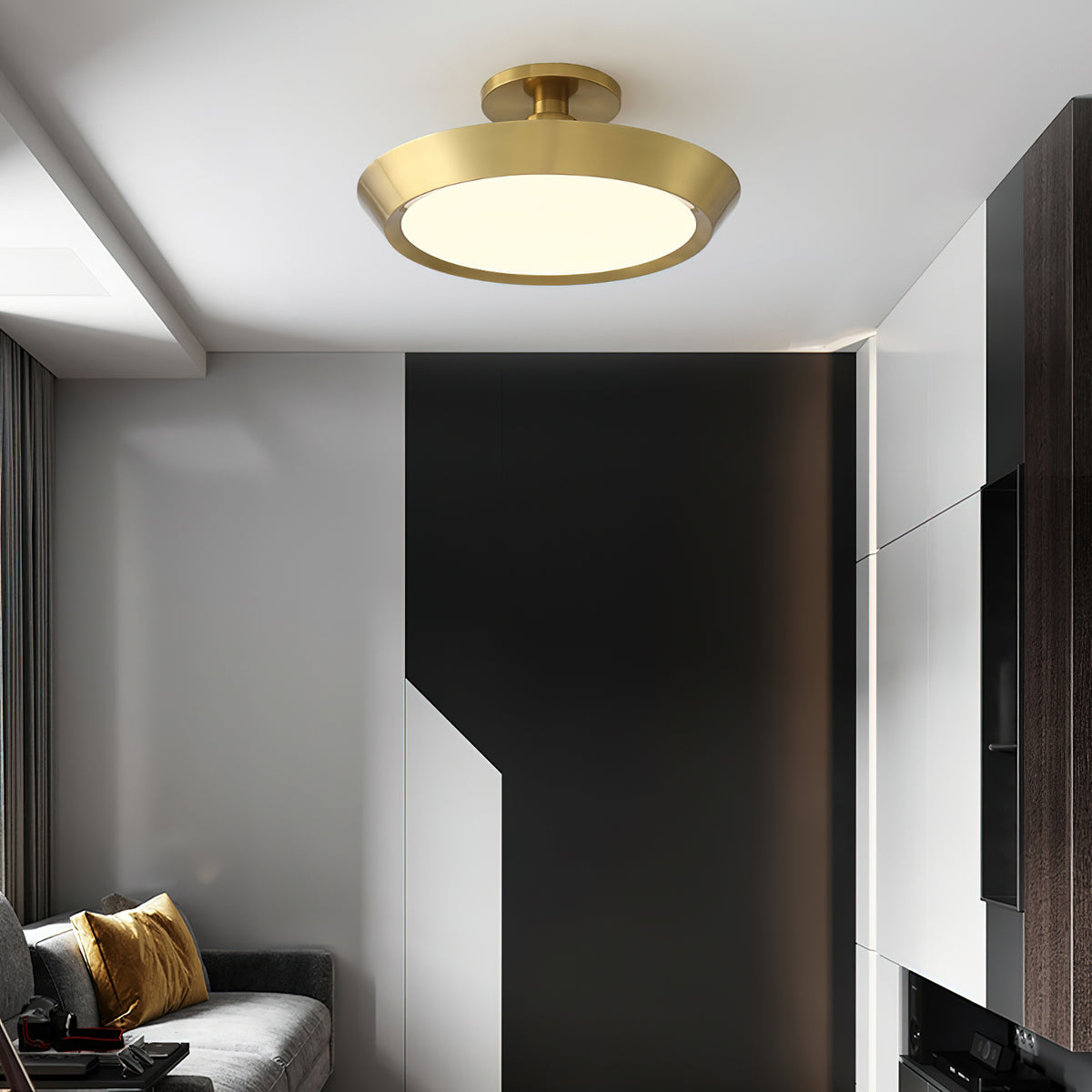 Thick Oval Ceiling Light – detail 2