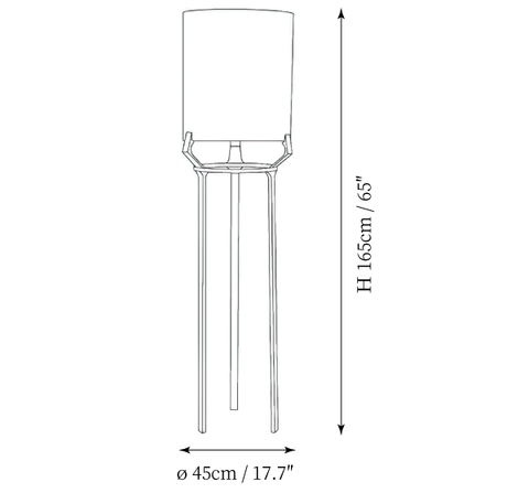 Three-Legged Lantern Floor lamp — Dimension drawings 1