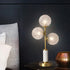 Three Head Glass Ball Table Lamp