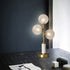 Three Head Glass Ball Table Lamp