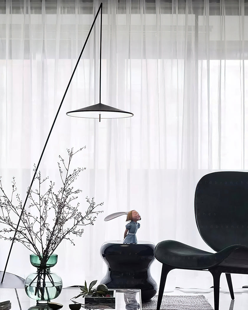 Tilted Fishing Rod Floor Lamp