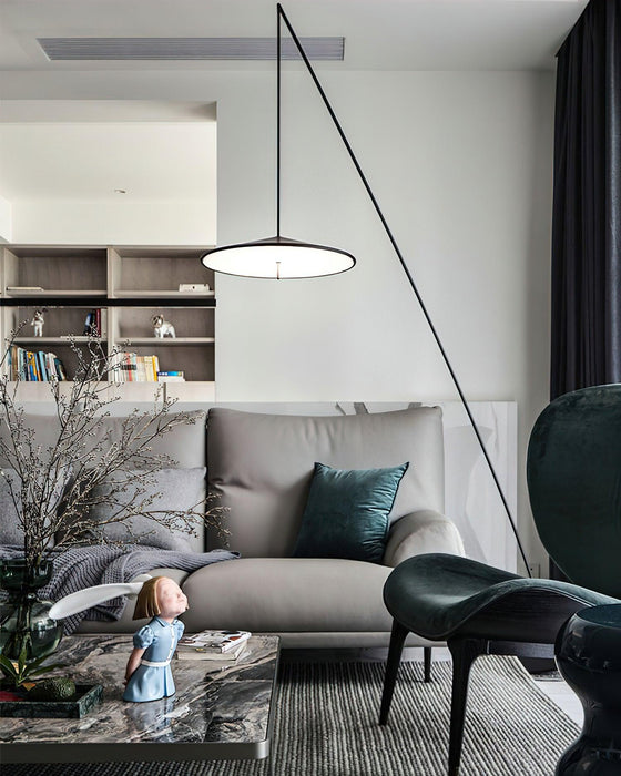 Tilted Fishing Rod Floor Lamp