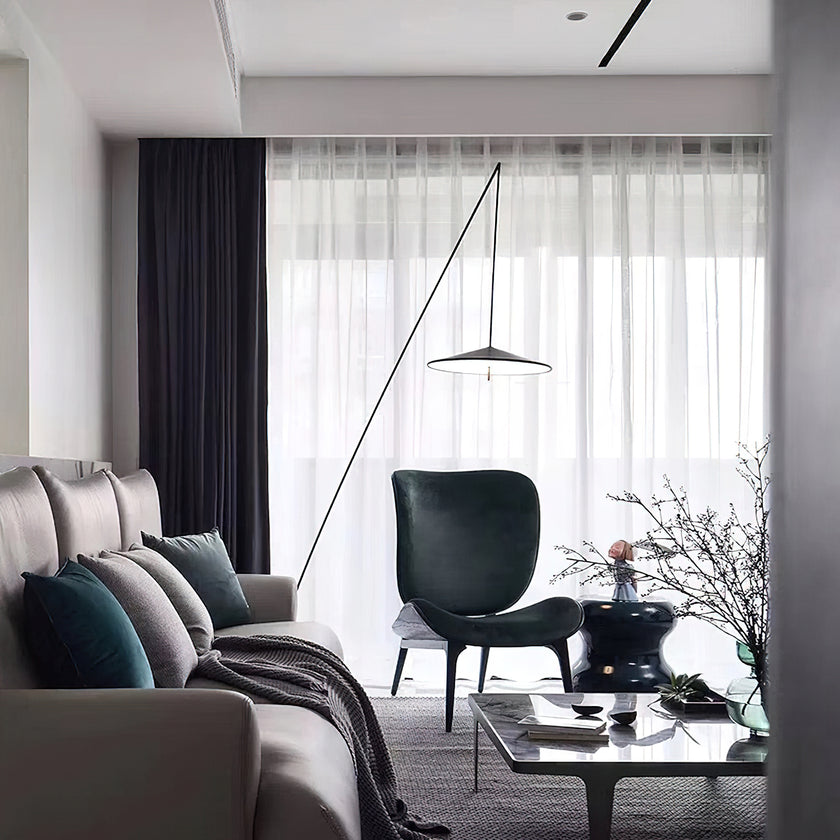 Tilted Fishing Rod Floor Lamp