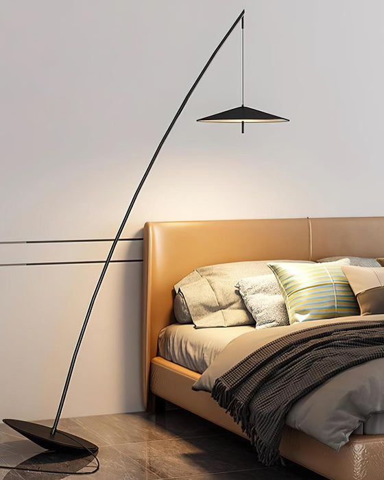 Tilted Fishing Rod Floor Lamp