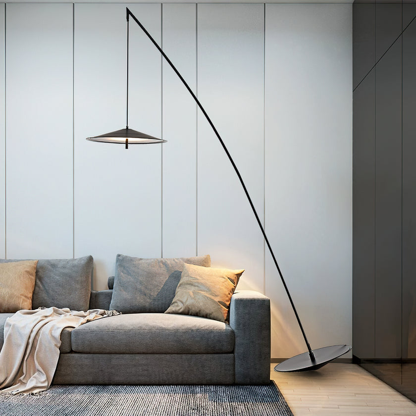 Tilted Fishing Rod Floor Lamp