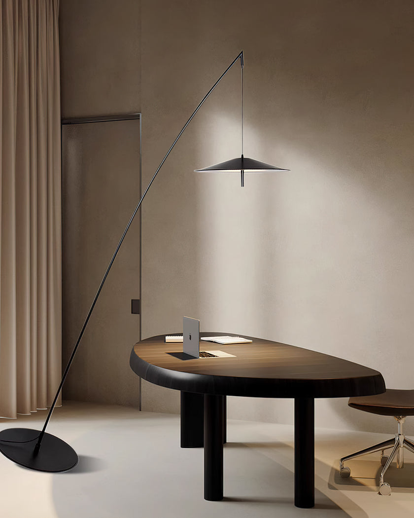 Tilted Fishing Rod Floor Lamp