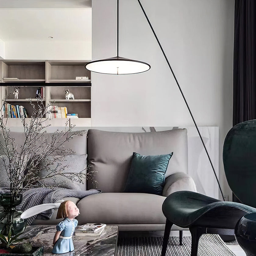 Tilted Fishing Rod Floor Lamp