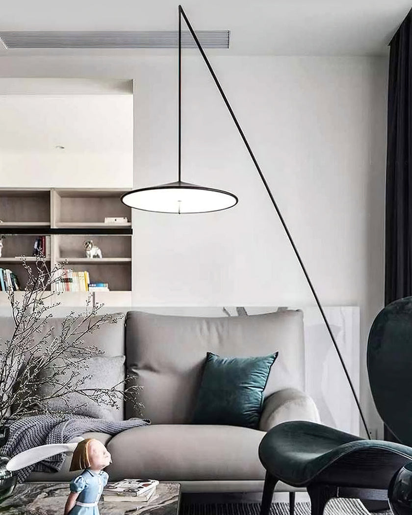 Tilted Fishing Rod Floor Lamp