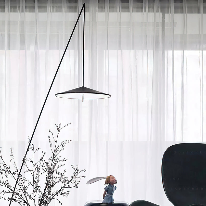 Tilted Fishing Rod Floor Lamp