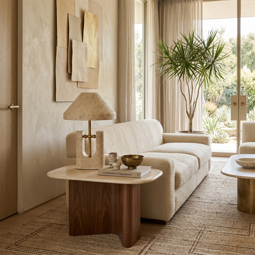 Tivaro Travertine Table Lamp