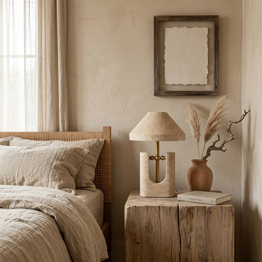 Tivaro Travertine Table Lamp