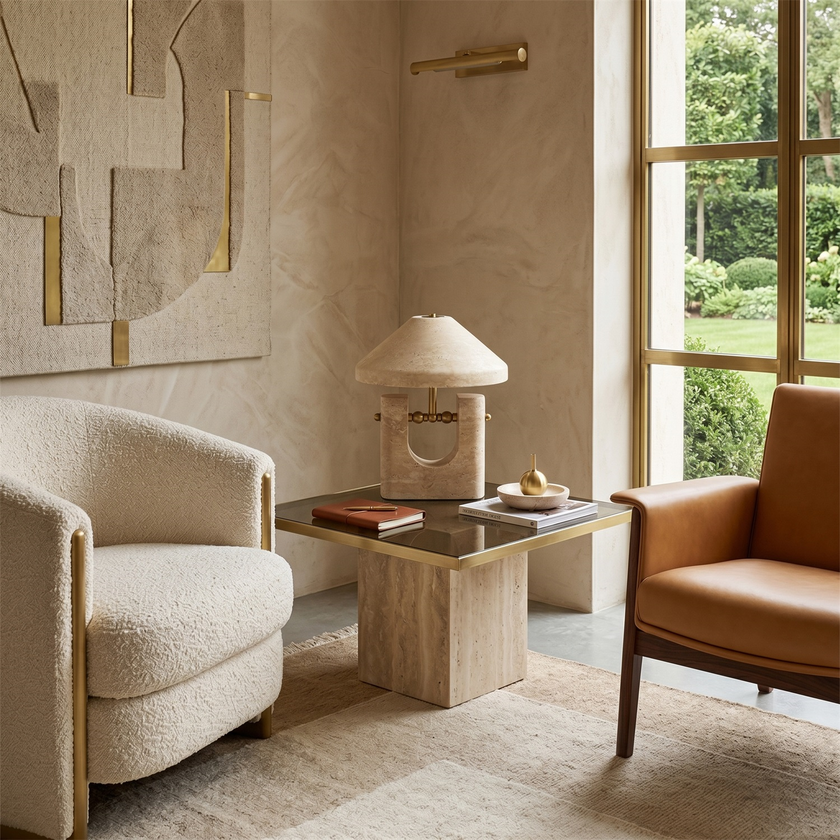 Tivaro Travertine Table Lamp