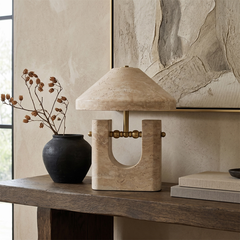 Tivaro Travertine Table Lamp
