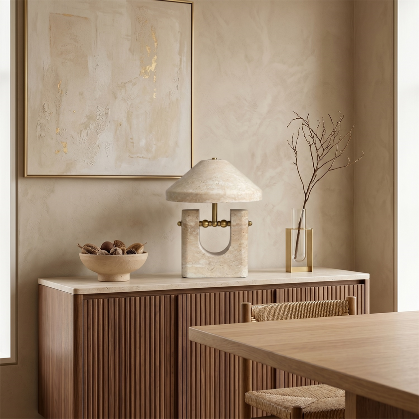 Tivaro Travertine Table Lamp
