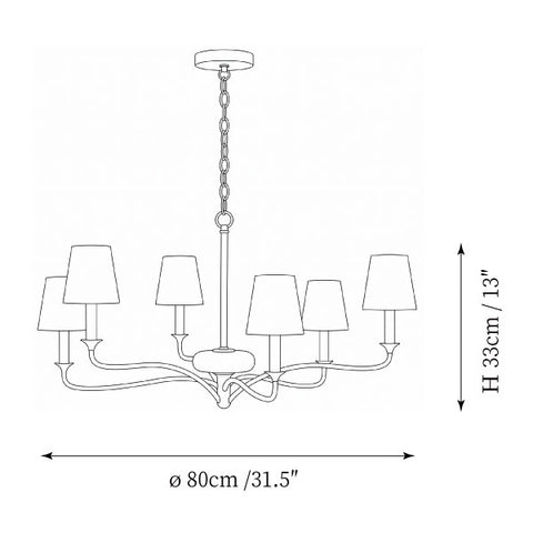 Torulina Chandelier — Dimension drawings 1