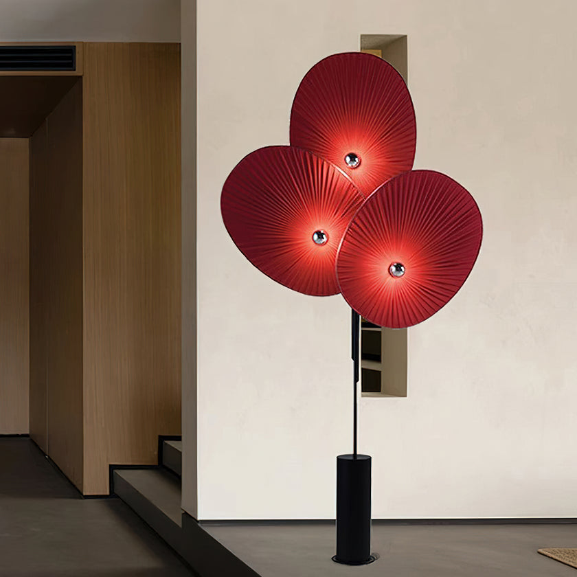 Triple Floral Floor Lamp