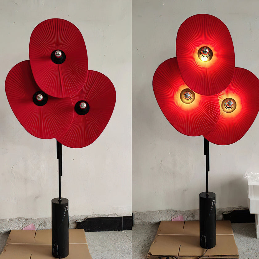 Triple Floral Floor Lamp