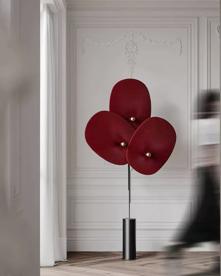 Triple Floral Floor Lamp