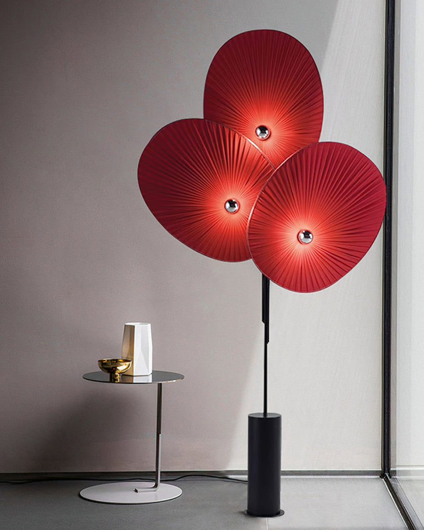 Triple Floral Floor Lamp