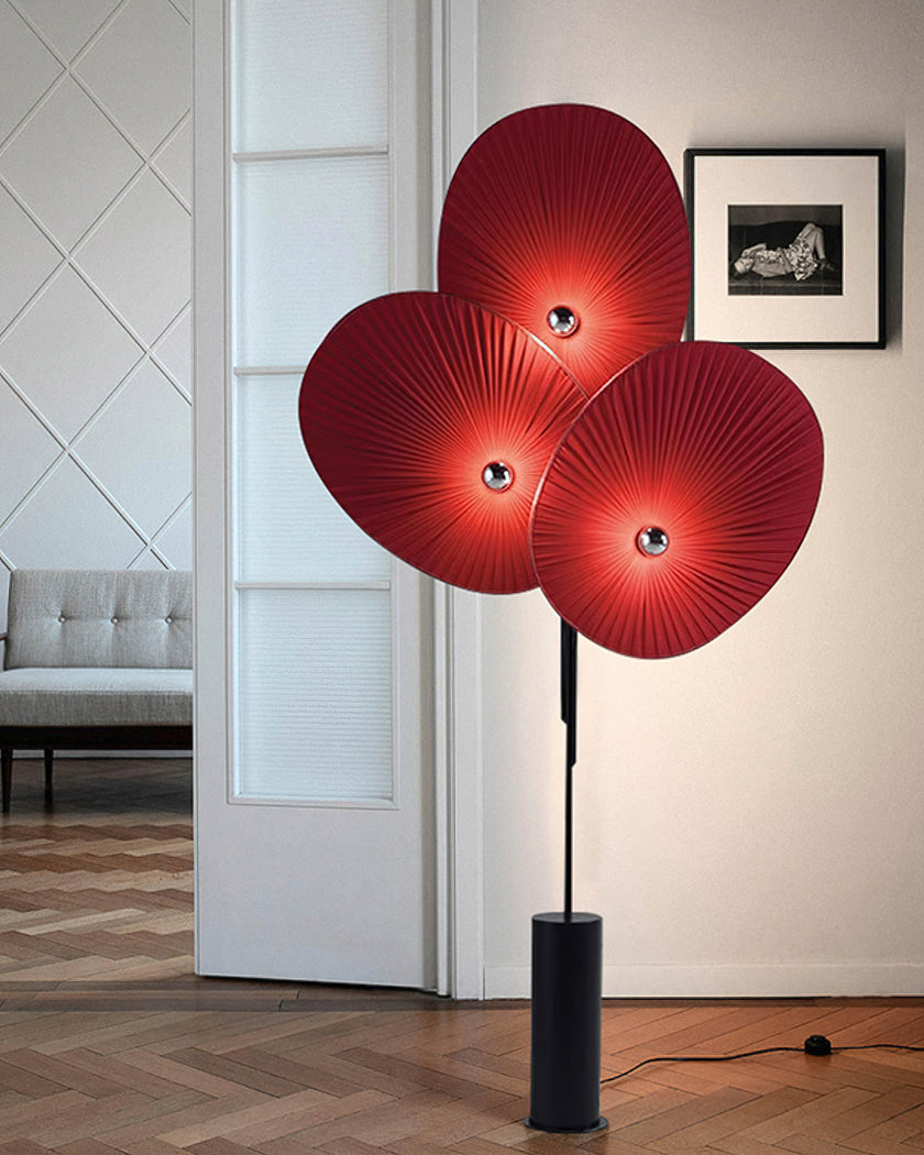 Triple Floral Floor Lamp