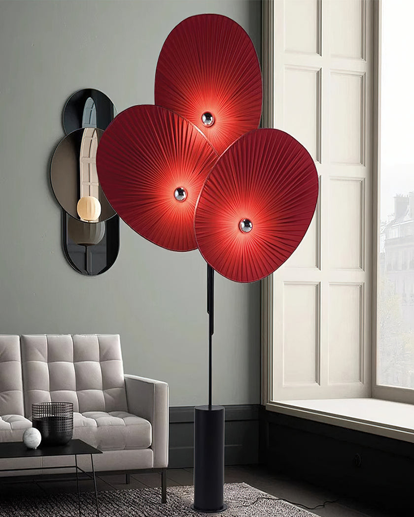 Triple Floral Floor Lamp